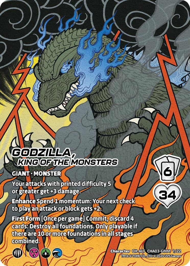 Image for Godzilla, King of the Monsters (Alternate Art) (Challenger Series: Godzilla) (CHA03-GMM 1/22) - UniVersus