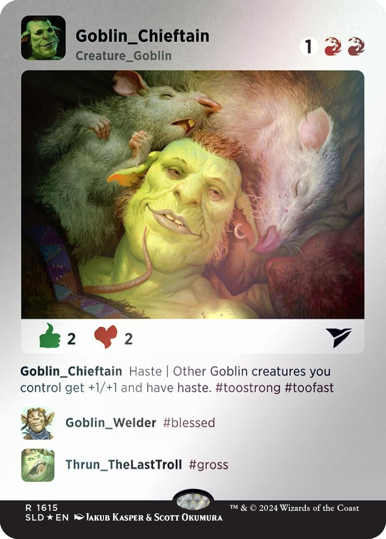 Image for Goblin Chieftain (Rainbow Foil) (Secret Lair Drop Series) (1615) - Magic: The Gathering