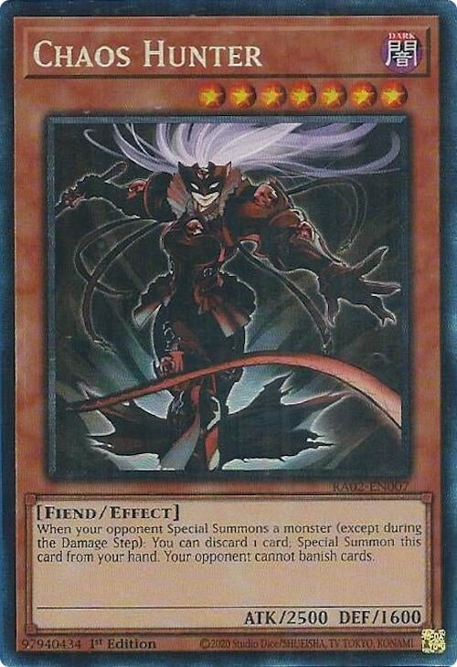 Image for Chaos Hunter (PCR) (25th Anniversary Rarity Collection II) (RA02-EN007) - YuGiOh