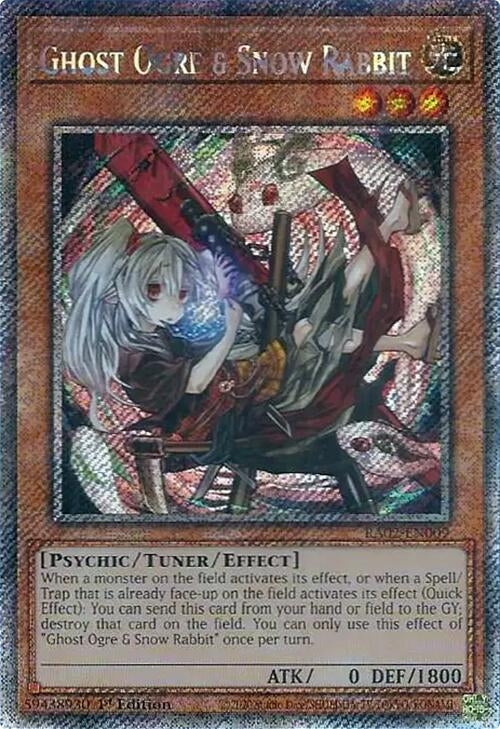Image for Ghost Ogre & Snow Rabbit (Alternate Art) (Platinum Secret Rare) (25th Anniversary Rarity Collection II) (RA02-EN009) - YuGiOh