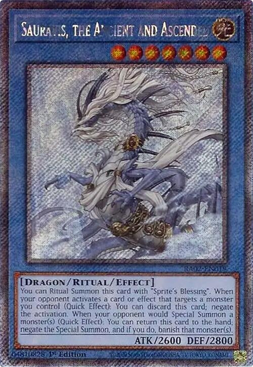 Image for Sauravis, the Ancient and Ascended (Platinum Secret Rare) (25th Anniversary Rarity Collection II) (RA02-EN019) - YuGiOh