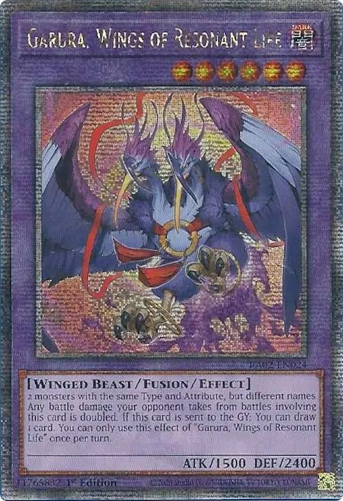 Image for Garura, Wings of Resonant Life (Quarter Century Secret Rare) (25th Anniversary Rarity Collection II) (RA02-EN024) - YuGiOh