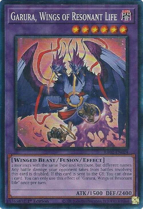 Image for Garura, Wings of Resonant Life (PCR) (25th Anniversary Rarity Collection II) (RA02-EN024) - YuGiOh