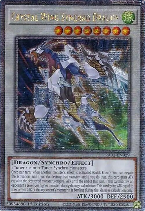 Image for Crystal Wing Synchro Dragon (Platinum Secret Rare) (25th Anniversary Rarity Collection II) (RA02-EN029) - YuGiOh