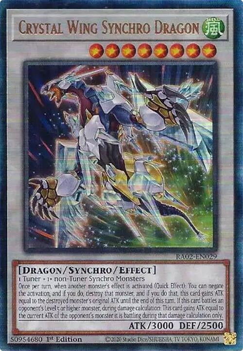Image for Crystal Wing Synchro Dragon (PUR) (25th Anniversary Rarity Collection II) (RA02-EN029) - YuGiOh