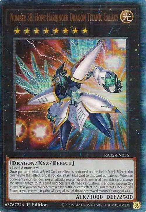 Image for Number 38: Hope Harbinger Dragon Titanic Galaxy (PUR) (25th Anniversary Rarity Collection II) (RA02-EN036) - YuGiOh