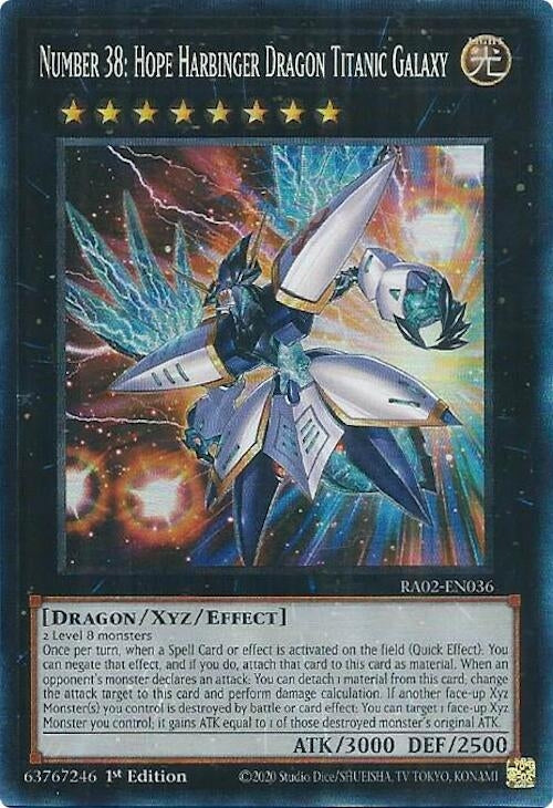 Image for Number 38: Hope Harbinger Dragon Titanic Galaxy (PCR) (25th Anniversary Rarity Collection II) (RA02-EN036) - YuGiOh