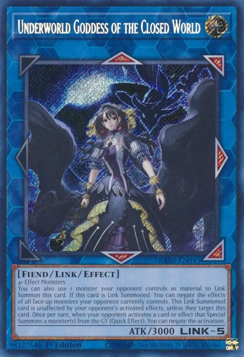 Image for Underworld Goddess of the Closed World (Secret Rare) (25th Anniversary Rarity Collection II) (RA02-EN045) - YuGiOh