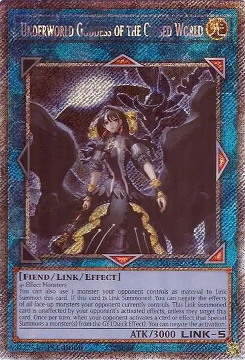 Image for Underworld Goddess of the Closed World (Platinum Secret Rare) (25th Anniversary Rarity Collection II) (RA02-EN045) - YuGiOh