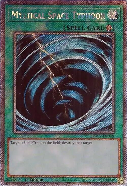 Image for Mystical Space Typhoon (Platinum Secret Rare) (25th Anniversary Rarity Collection II) (RA02-EN048) - YuGiOh