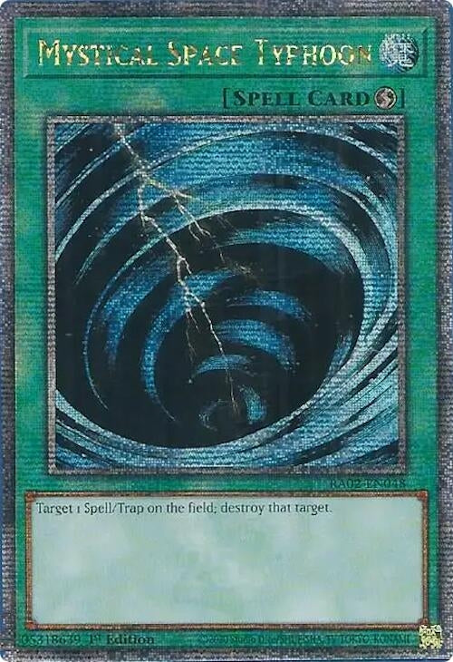 Image for Mystical Space Typhoon (Quarter Century Secret Rare) (25th Anniversary Rarity Collection II) (RA02-EN048) - YuGiOh