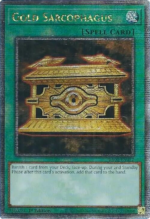 Image for Gold Sarcophagus (Quarter Century Secret Rare) (25th Anniversary Rarity Collection II) (RA02-EN052) - YuGiOh
