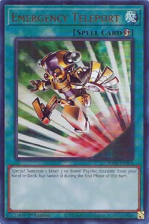 Image for Emergency Teleport (UR) (25th Anniversary Rarity Collection II) (RA02-EN053) - YuGiOh