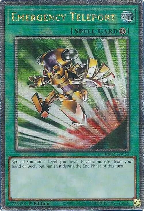 Image for Emergency Teleport (Quarter Century Secret Rare) (25th Anniversary Rarity Collection II) (RA02-EN053) - YuGiOh