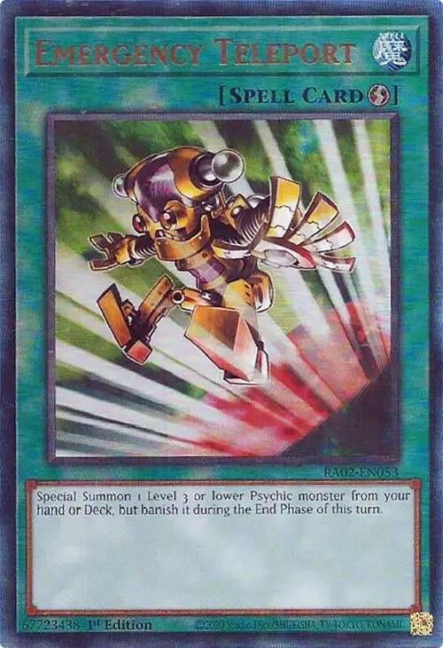 Image for Emergency Teleport (PUR) (25th Anniversary Rarity Collection II) (RA02-EN053) - YuGiOh