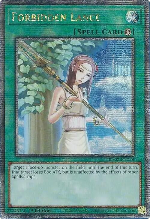Image for Forbidden Lance (Quarter Century Secret Rare) (25th Anniversary Rarity Collection II) (RA02-EN058) - YuGiOh