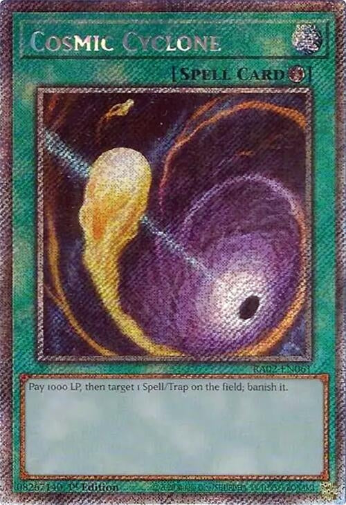 Image for Cosmic Cyclone (Platinum Secret Rare) (25th Anniversary Rarity Collection II) (RA02-EN061) - YuGiOh