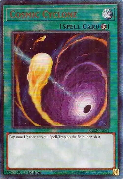 Image for Cosmic Cyclone (PUR) (25th Anniversary Rarity Collection II) (RA02-EN061) - YuGiOh