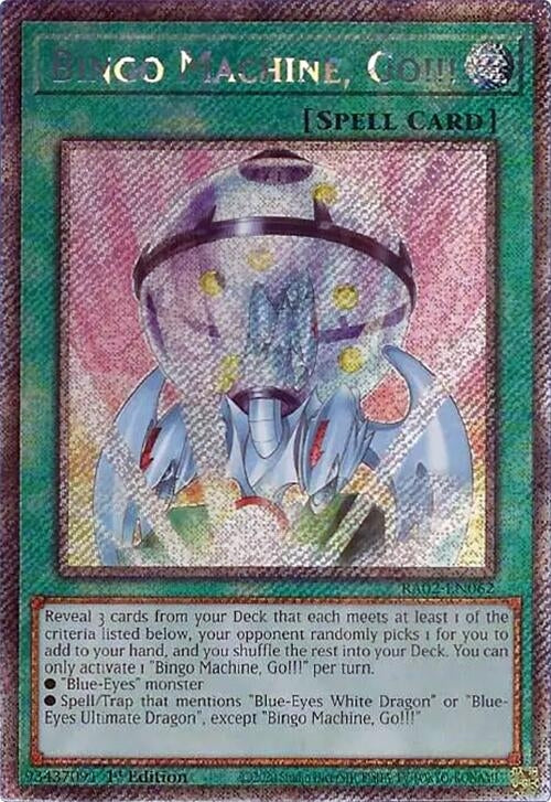 Image for Bingo Machine, Go!!! (Platinum Secret Rare) (25th Anniversary Rarity Collection II) (RA02-EN062) - YuGiOh