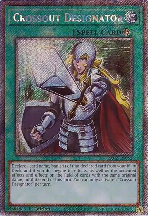 Image for Crossout Designator (Platinum Secret Rare) (25th Anniversary Rarity Collection II) (RA02-EN063) - YuGiOh