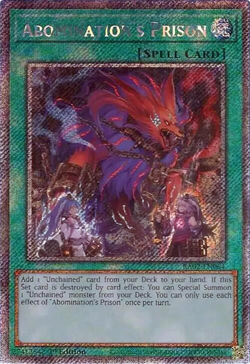 Image for Abomination's Prison (Platinum Secret Rare) (25th Anniversary Rarity Collection II) (RA02-EN064) - YuGiOh