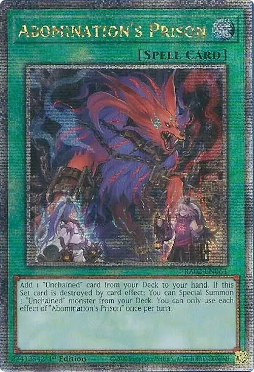Image for Abomination's Prison (Quarter Century Secret Rare) (25th Anniversary Rarity Collection II) (RA02-EN064) - YuGiOh