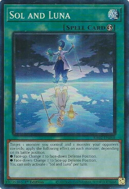 Image for Sol and Luna (PCR) (25th Anniversary Rarity Collection II) (RA02-EN068) - YuGiOh