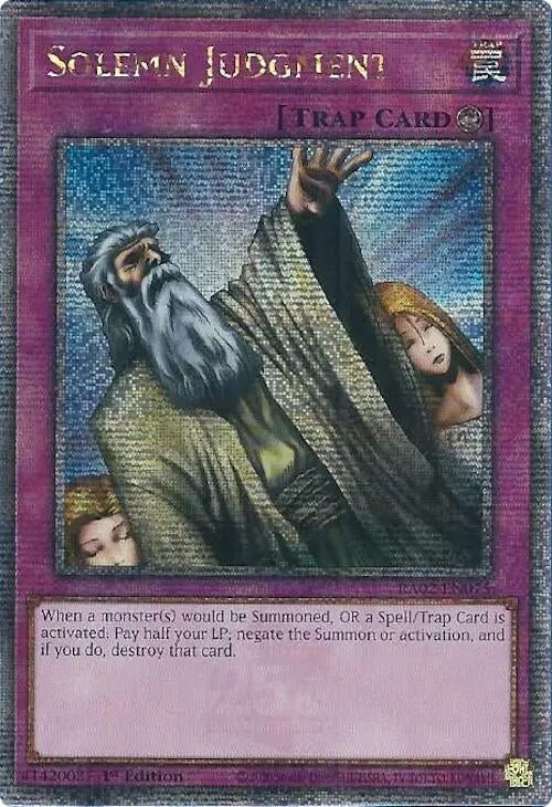 Image for Solemn Judgment (Quarter Century Secret Rare) (25th Anniversary Rarity Collection II) (RA02-EN075) - YuGiOh
