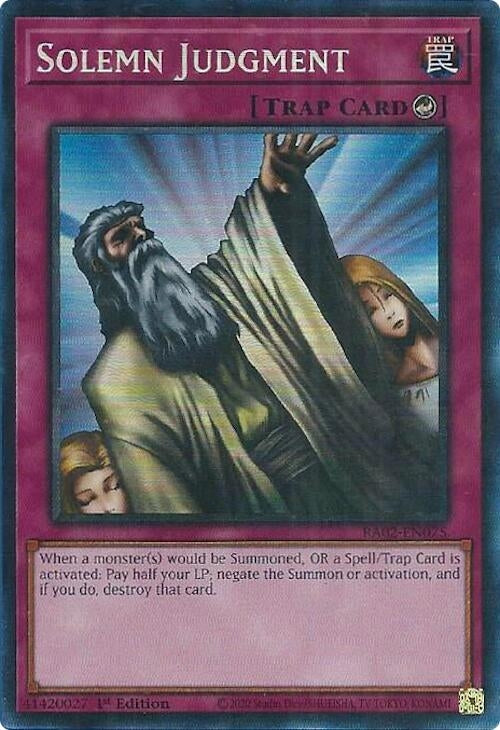 Image for Solemn Judgment (PCR) (25th Anniversary Rarity Collection II) (RA02-EN075) - YuGiOh