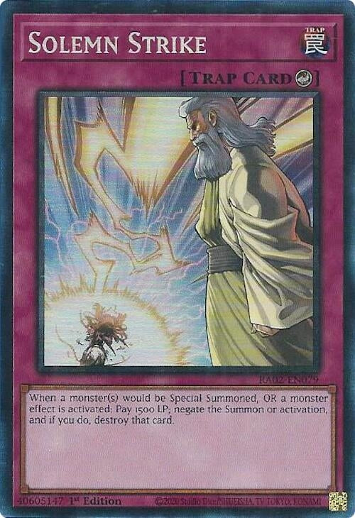 Image for Solemn Strike (PCR) (25th Anniversary Rarity Collection II) (RA02-EN079) - YuGiOh