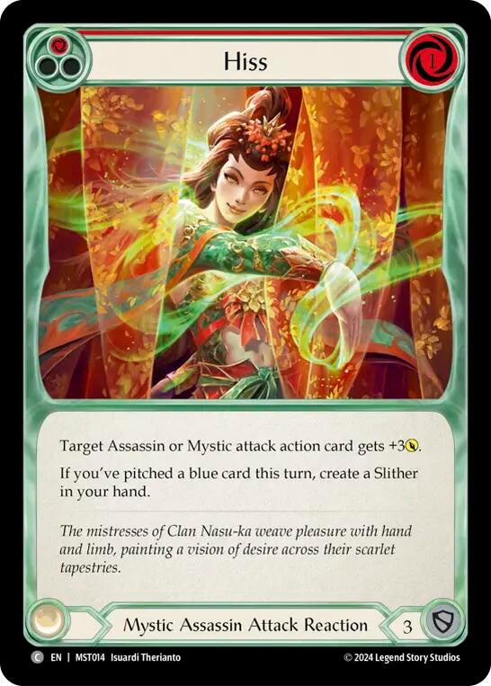 Image for Hiss (Red) (Part the Mistveil) (MST014) - Flesh and Blood TCG