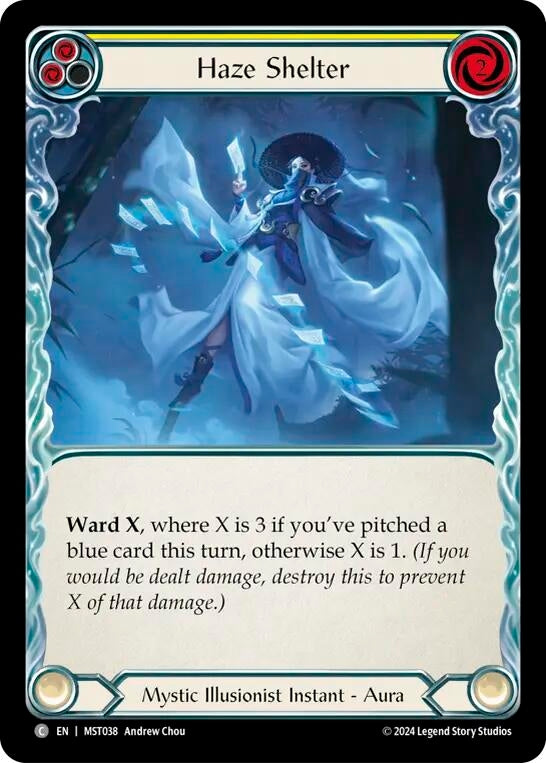 Image for Haze Shelter (Yellow) (Part the Mistveil) (MST038) - Flesh and Blood TCG