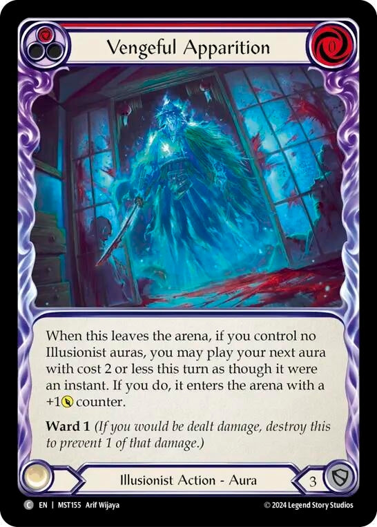 Image for Vengeful Apparition (Red) (Part the Mistveil) (MST155) - Flesh and Blood TCG