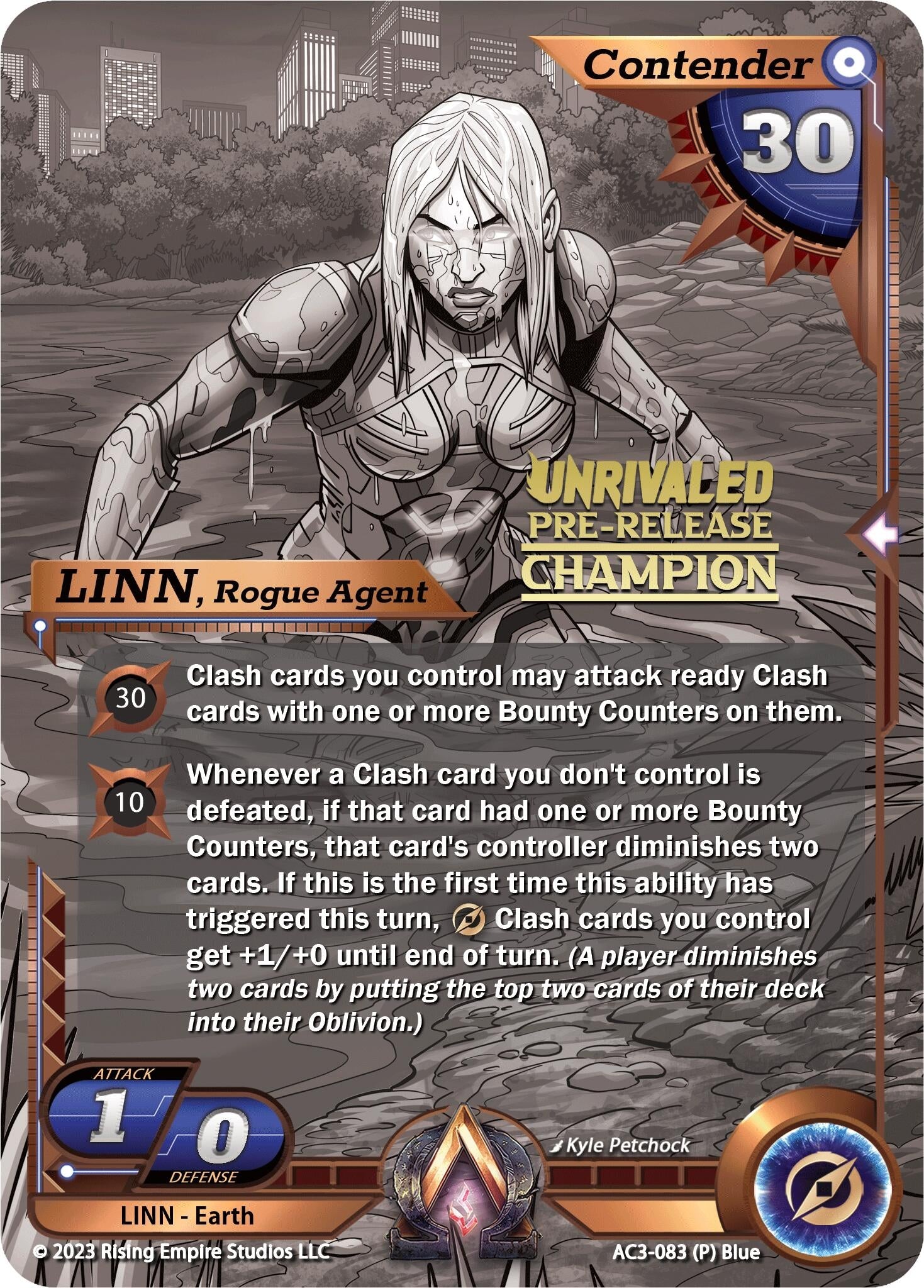 Image for LINN, Rogue Agent (Pre-Release Champion) (Unrivaled) (AC3-083) - Alpha Clash