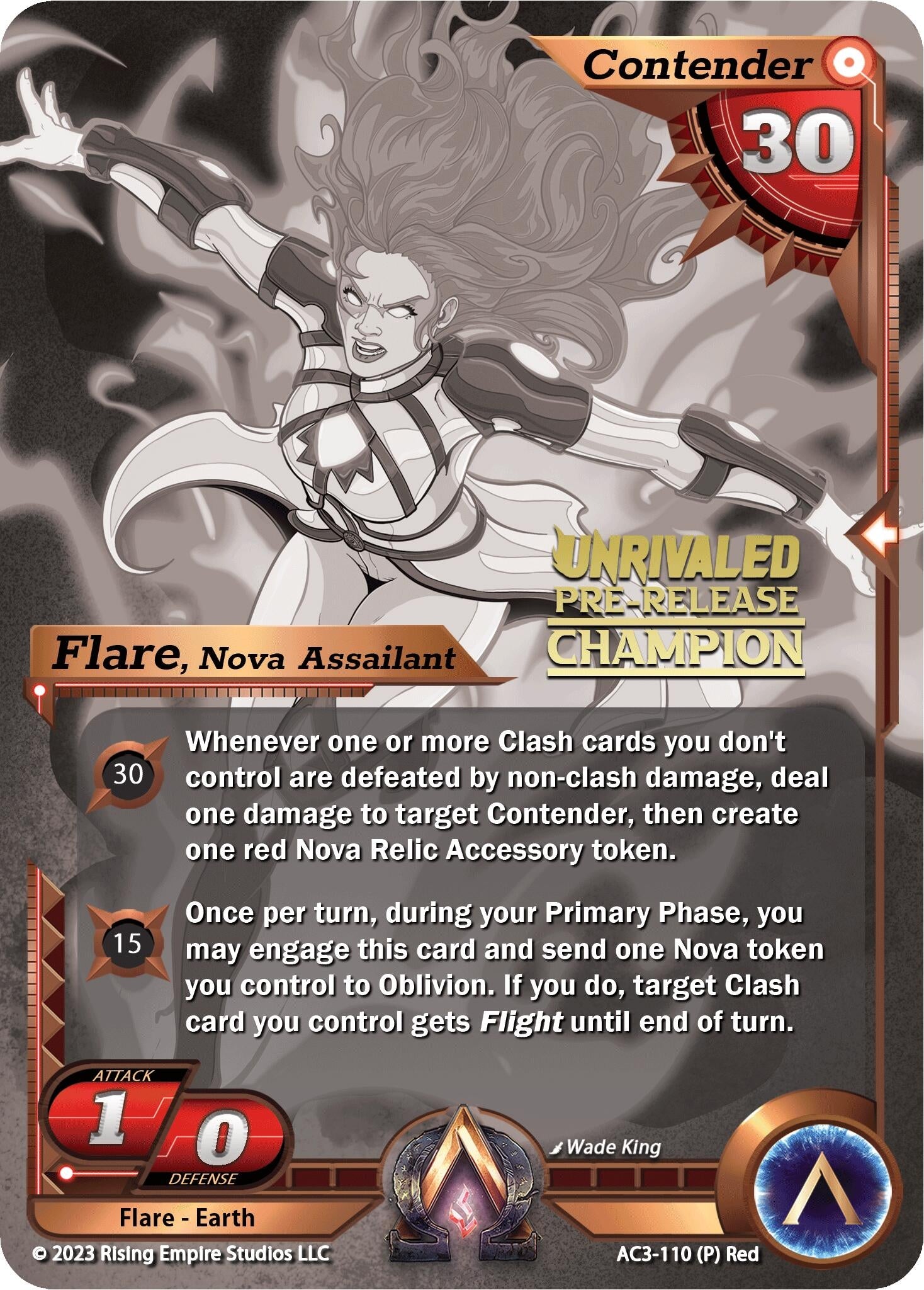 Image for Flare, Nova Assailant (Pre-Release Champion) (Unrivaled) (AC3-110) - Alpha Clash