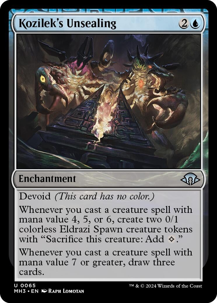 Image for Kozilek's Unsealing (Modern Horizons 3) (65) - Magic: The Gathering
