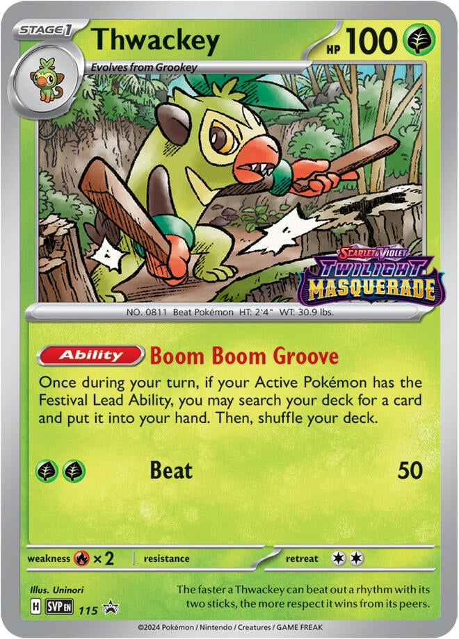 Image for Thwackey - 115 (SV: Scarlet & Violet Promo Cards) (115) - Pokemon