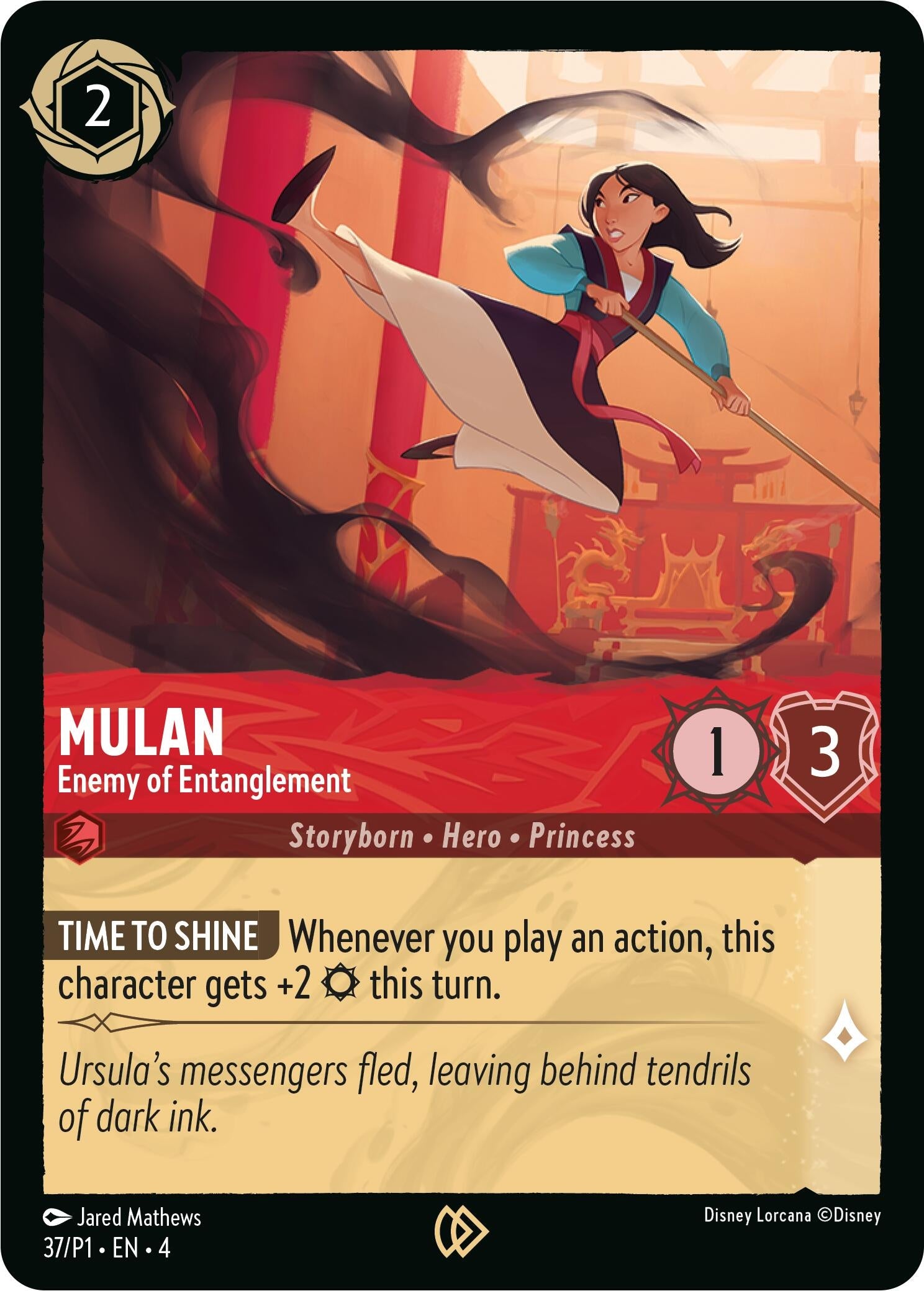 Image for Mulan - Enemy of Entanglement (Disney Lorcana Promo Cards) (37) - Disney Lorcana