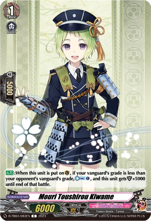 Image for Mouri Toushirou Kiwame (D-TB04: Touken Ranbu ONLINE 2023) (D-TB04/083EN) - Cardfight Vanguard