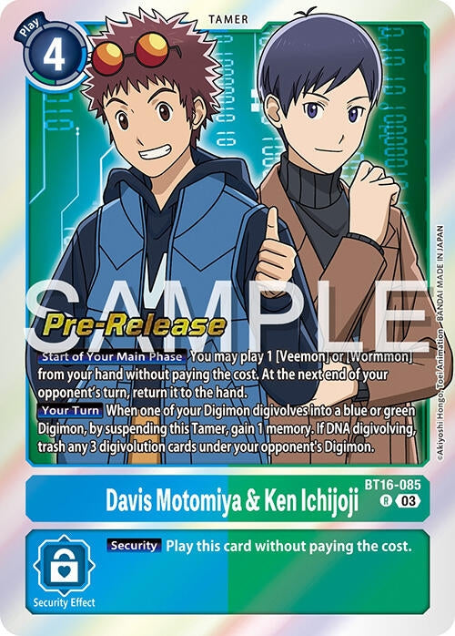 Image for Davis Motomiya & Ken Ichijoji (BT16_PR) (BT16-085 R) - Digimon Card Game