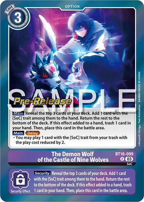 Image for The Demon Wolf of the Castle of Nine Wolves (BT16_PR) (BT16-099 R) - Digimon Card Game