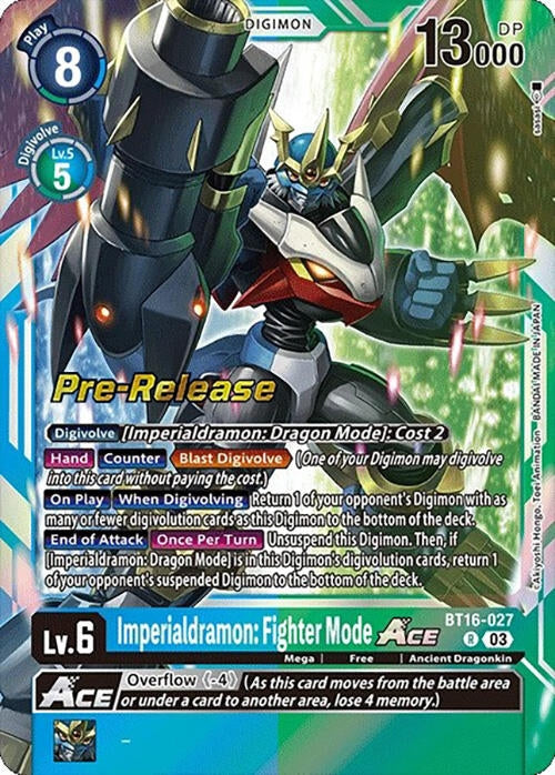 Image for Imperialdramon: Fighter Mode ACE (BT16_PR) (BT16-027 R) - Digimon Card Game