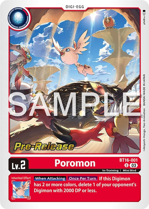 Image for Poromon (BT16_PR) (BT16-001 U) - Digimon Card Game