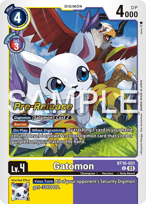 Image for Gatomon (BT16_PR) (BT16-031 U) - Digimon Card Game