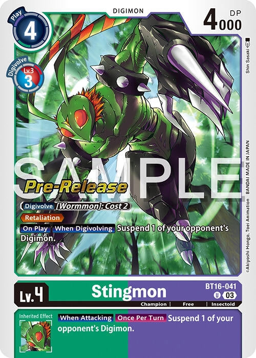 Image for Stingmon (BT16_PR) (BT16-041 U) - Digimon Card Game