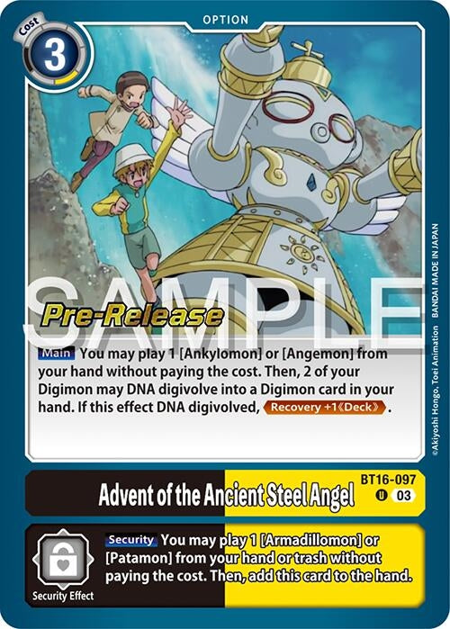 Image for Advent of the Ancient Steel Angel (BT16_PR) (BT16-097 U) - Digimon Card Game