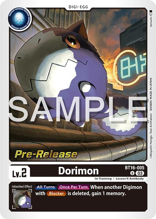 Image for Dorimon (BT16_PR) (BT16-005 U) - Digimon Card Game