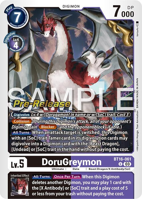 Image for DoruGreymon (BT16_PR) (BT16-061 U) - Digimon Card Game