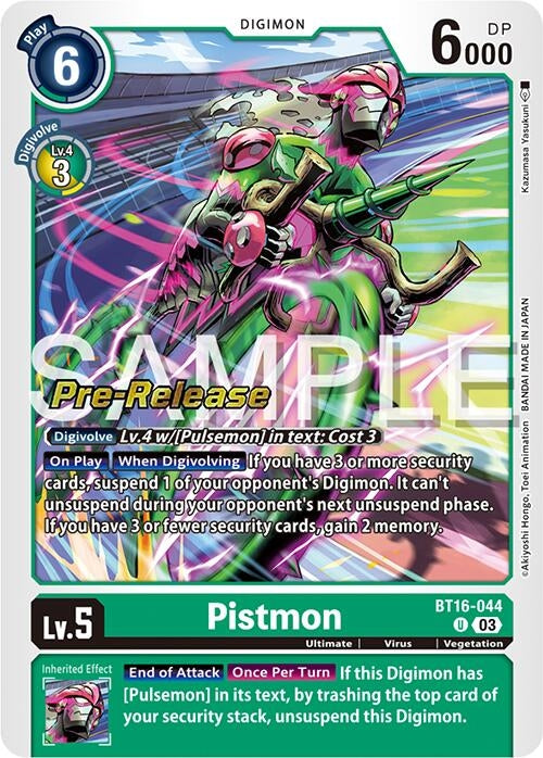 Image for Pistmon (BT16_PR) (BT16-044 U) - Digimon Card Game