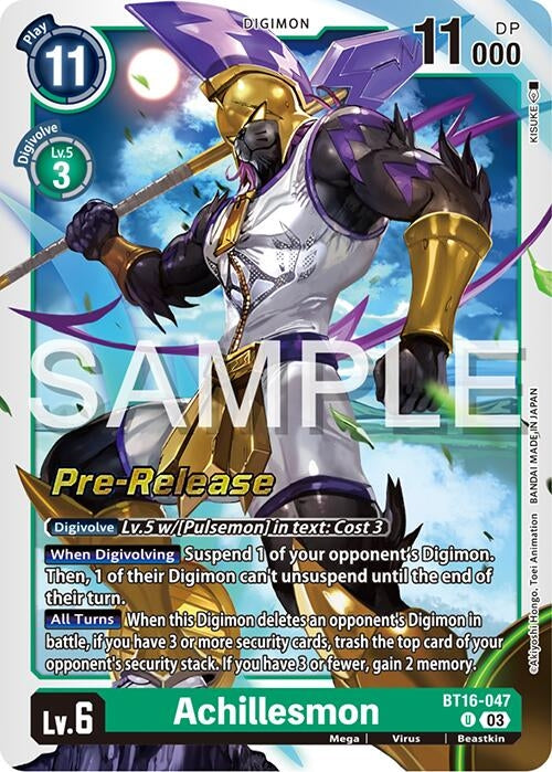 Image for Achillesmon (BT16_PR) (BT16-047 U) - Digimon Card Game
